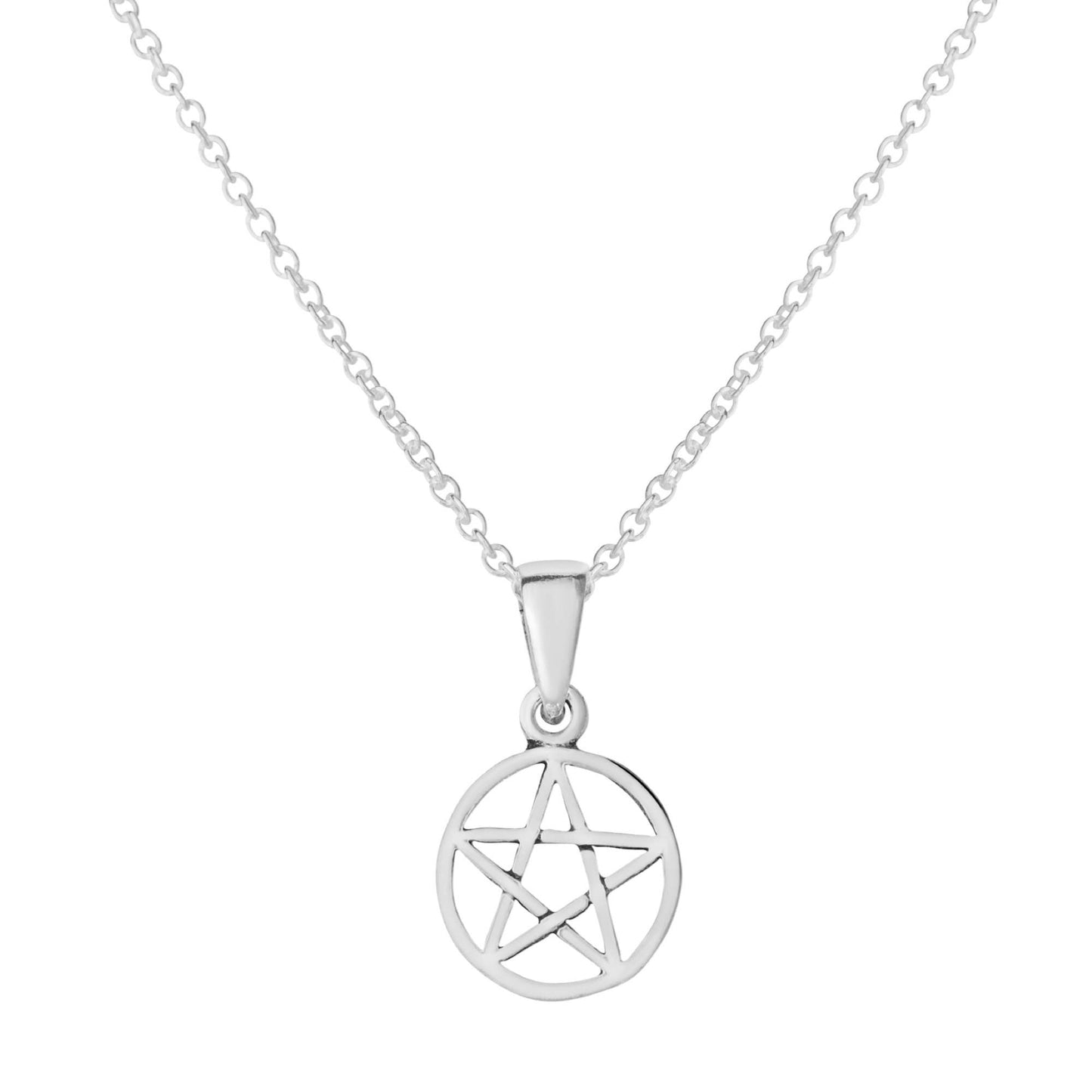 Sterling Silver Small Pentacle Pendant