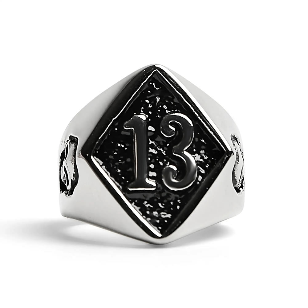 Men's Lucky 13 Signet Ring