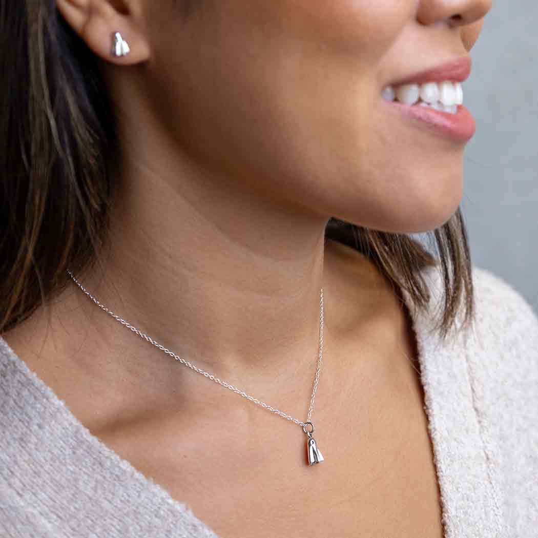 Sterling Silver Ghost Charm Necklace