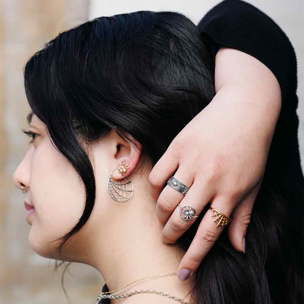 Sterling Silver Spider Web Ring
