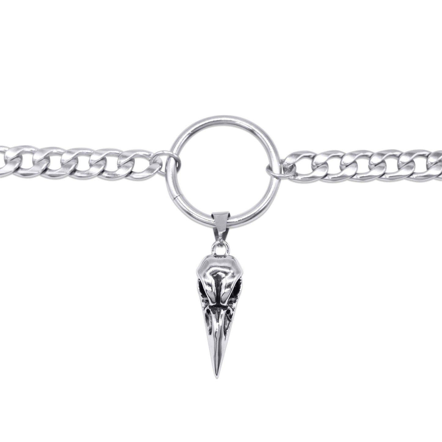 Raven Bird Skull Choker