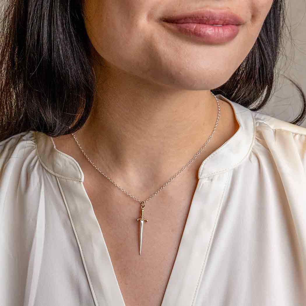 Sterling Silver Sword Necklace