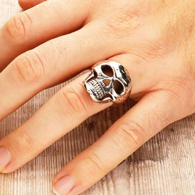 Solid Silver Skull Ring