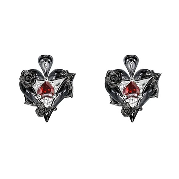 Black Ace of Spades Earrings