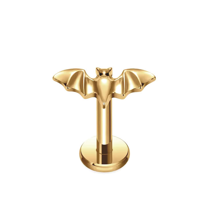 Gold Bat Labret Stud