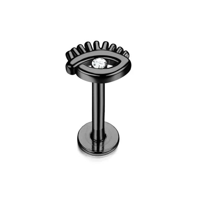 Black Evil Eye Cartilage Stud Earring