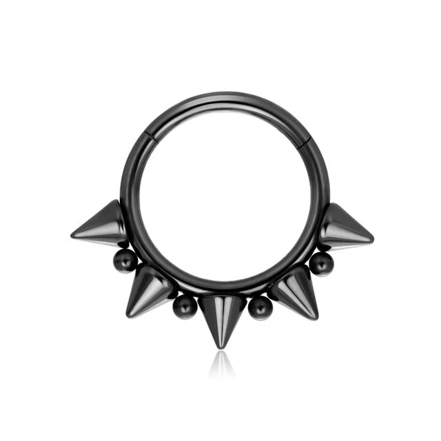 Black Spike & Ball Septum Ring