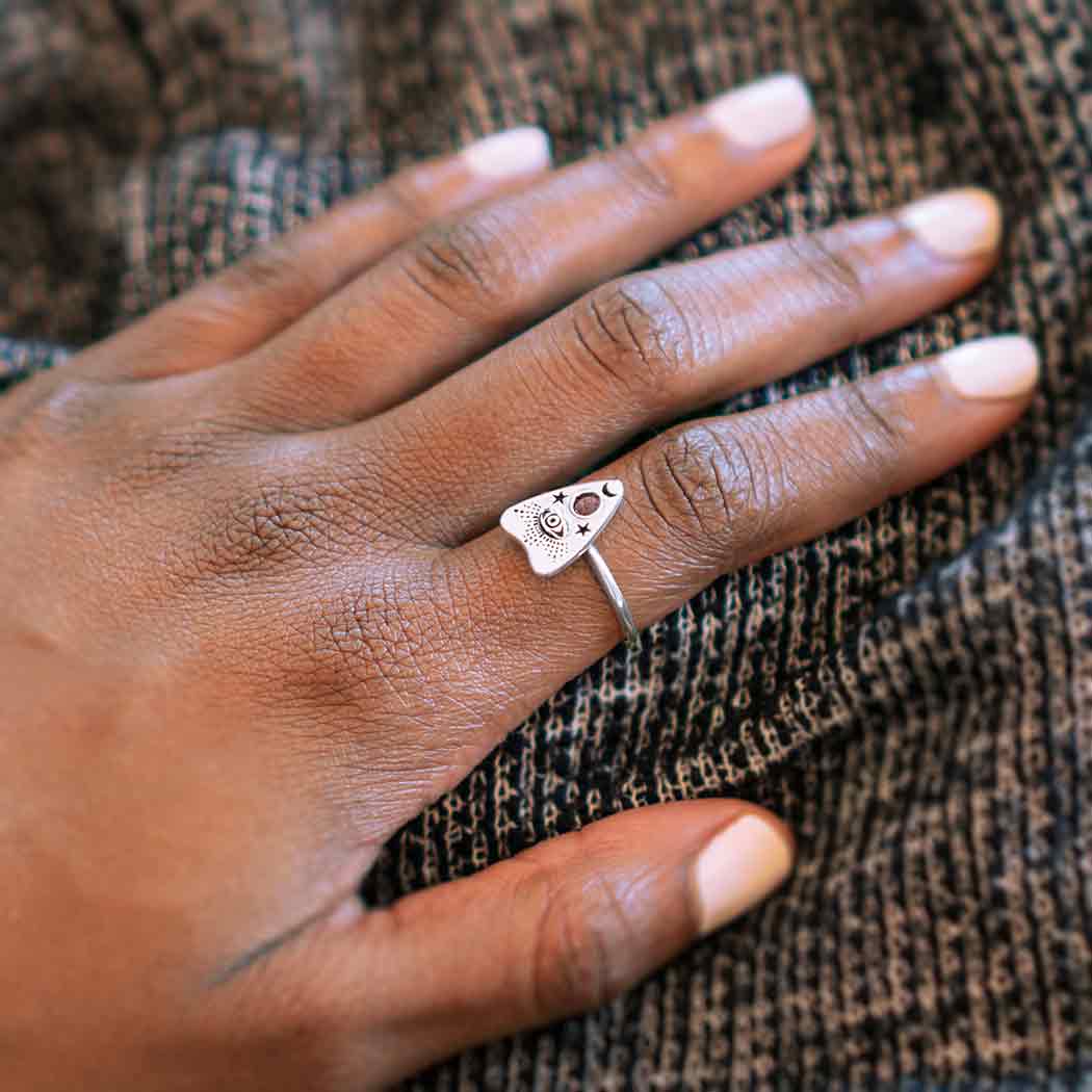 Silver Ouija Planchette Ring