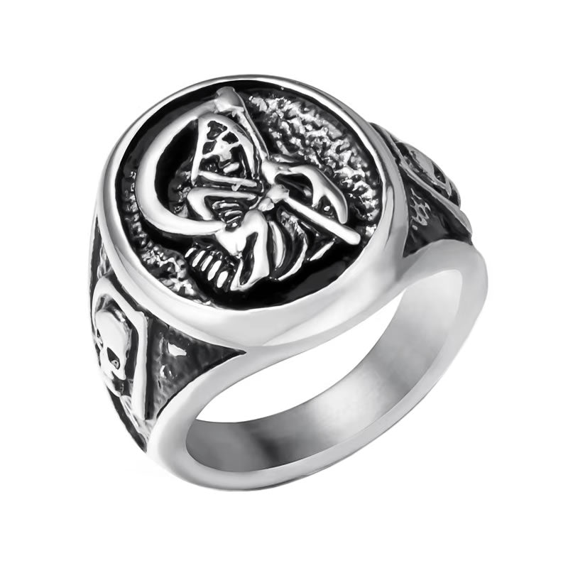 Stainless Steel Reaper Signet Ring