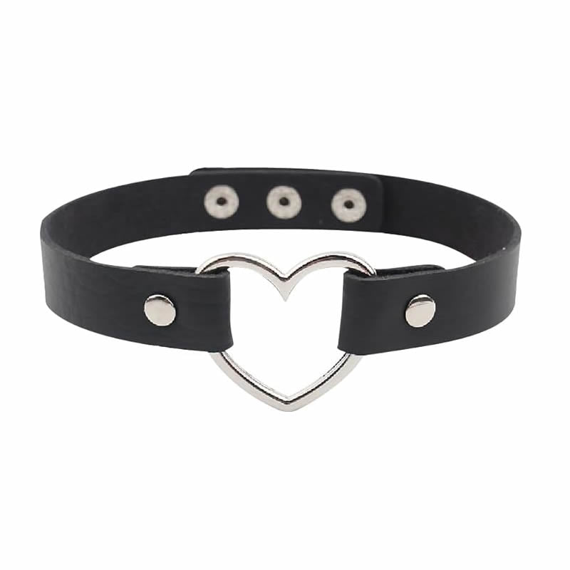 Oracle Heart Black Choker Necklace