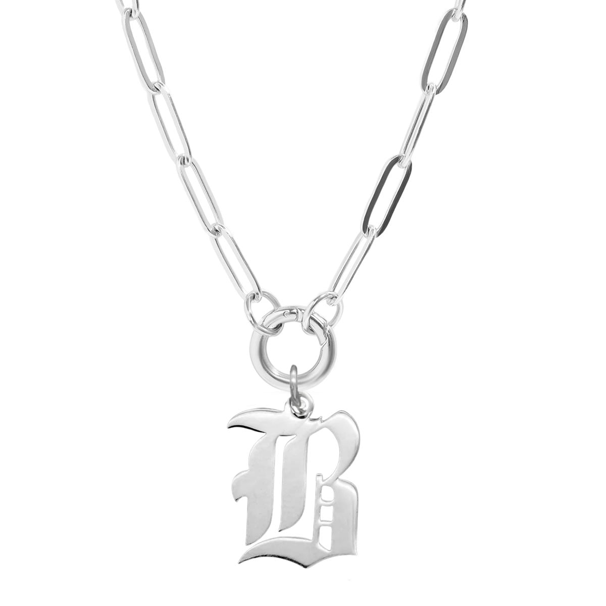 Gothic Font Initial Necklace