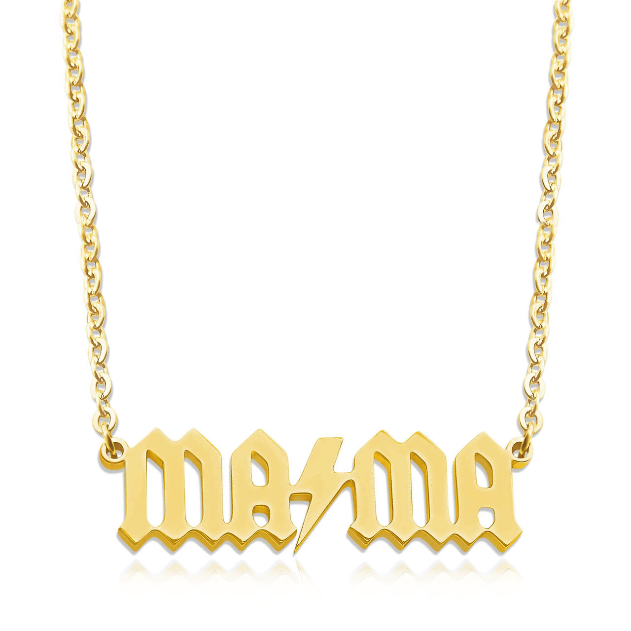 Gothic MAMA Necklace Gold