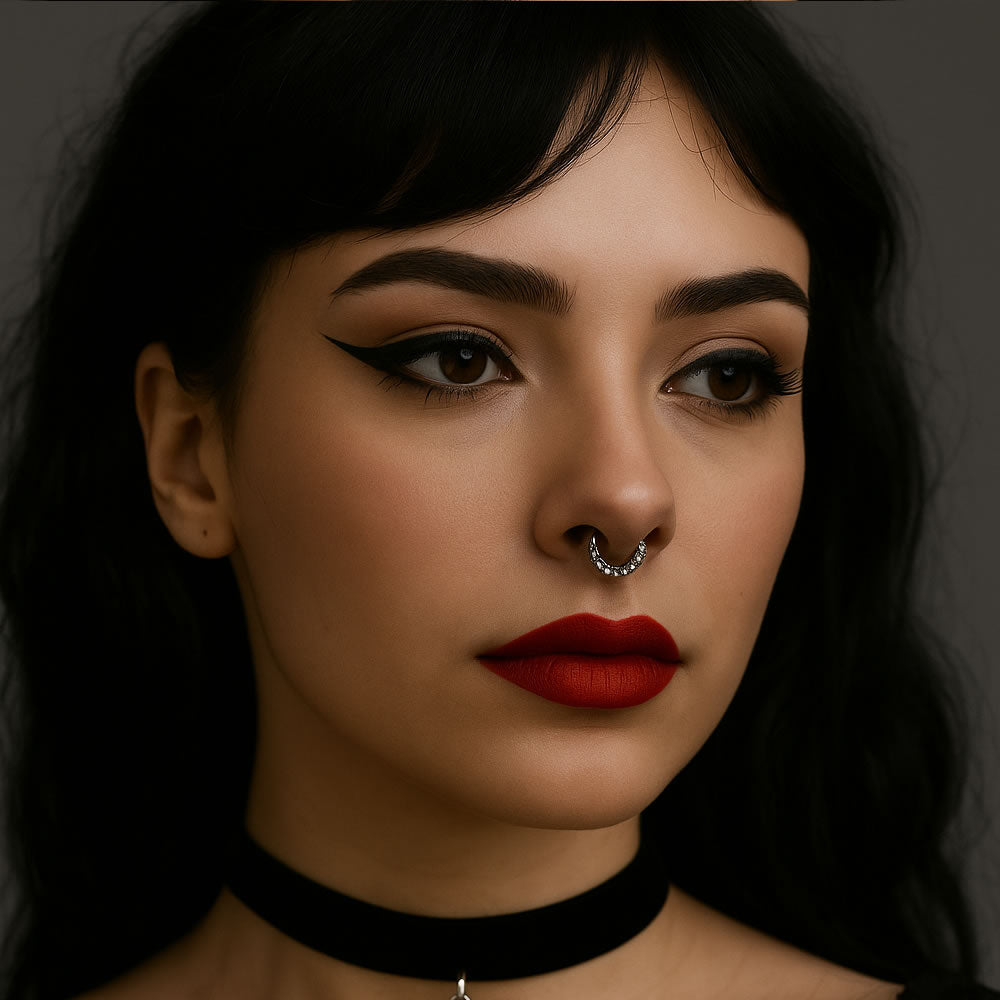 Black Crystal Septum/Cartilage Ring