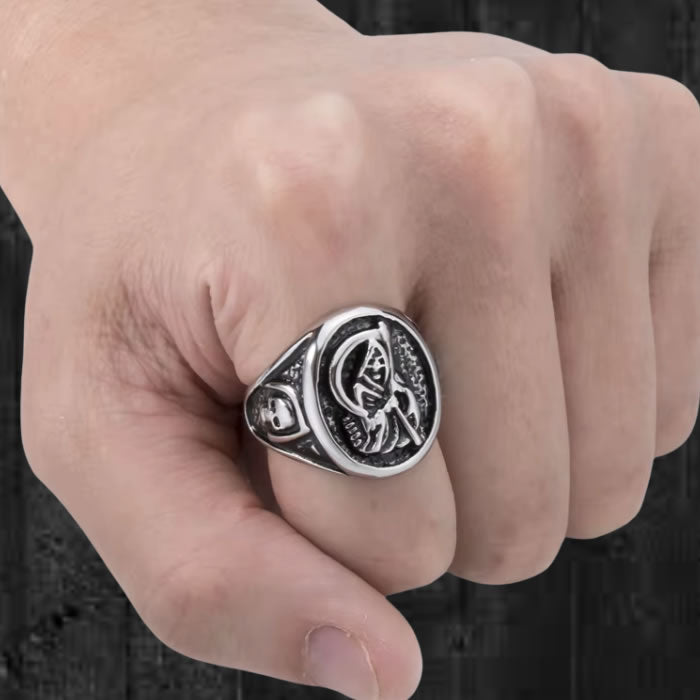 Stainless Steel Reaper Signet Ring
