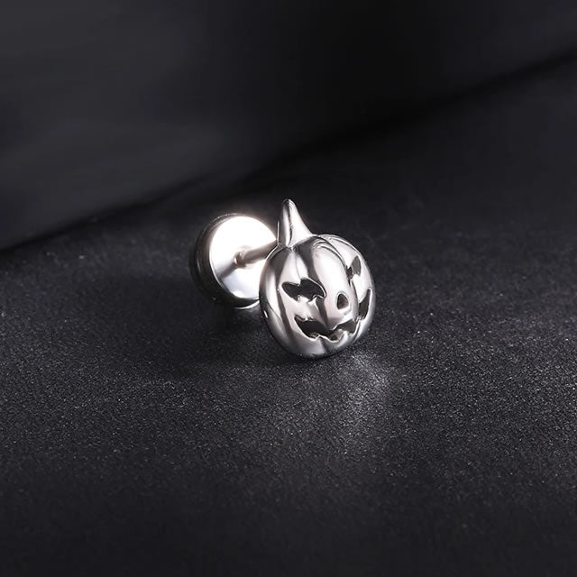 Pumpkin Barbell Stud Earring