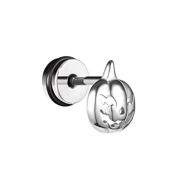 Pumpkin Barbell Stud Earring