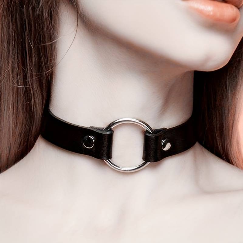 Ring Black Choker Necklace