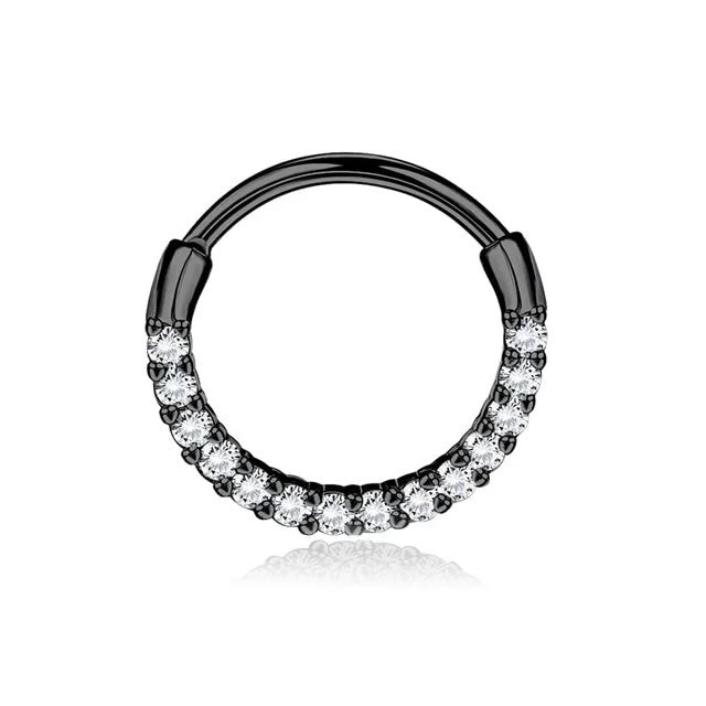 Black Crystal Septum/Cartilage Ring