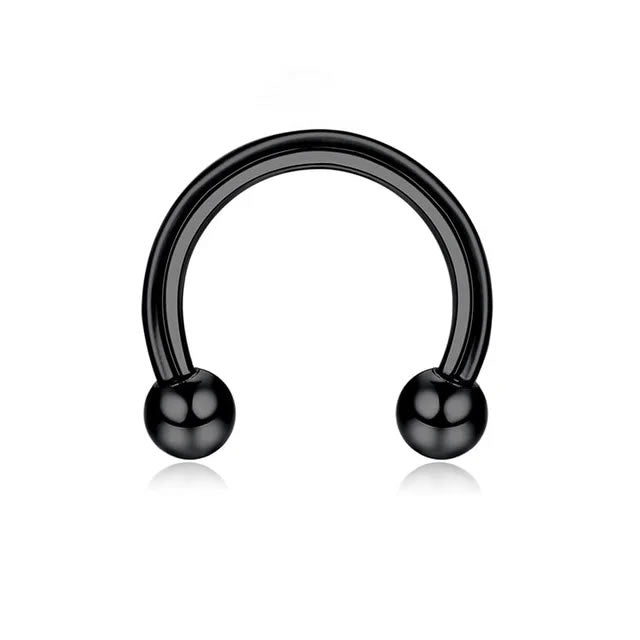 Stainless Steel Black Ball Septum Ring