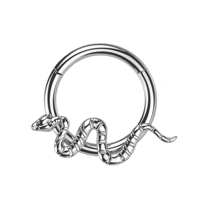 Silver Snake Cartilage/Septum Ring