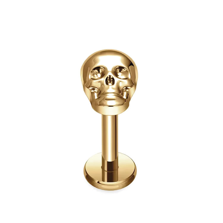 Gold Skull Labret Stud