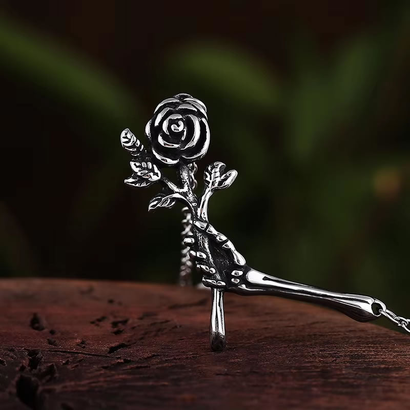 Eternal Love Gothic Rose Necklace