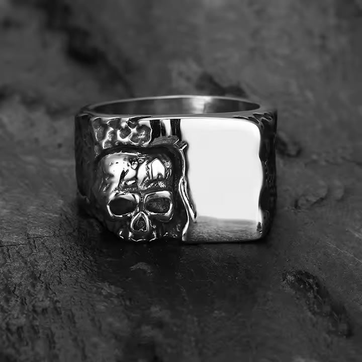 Men's Skull Brick Ring