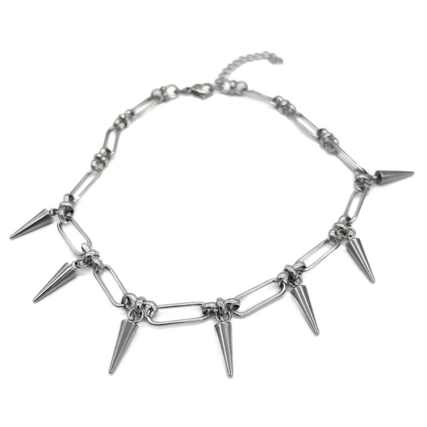 Temptress Spike Chain Choker Necklace