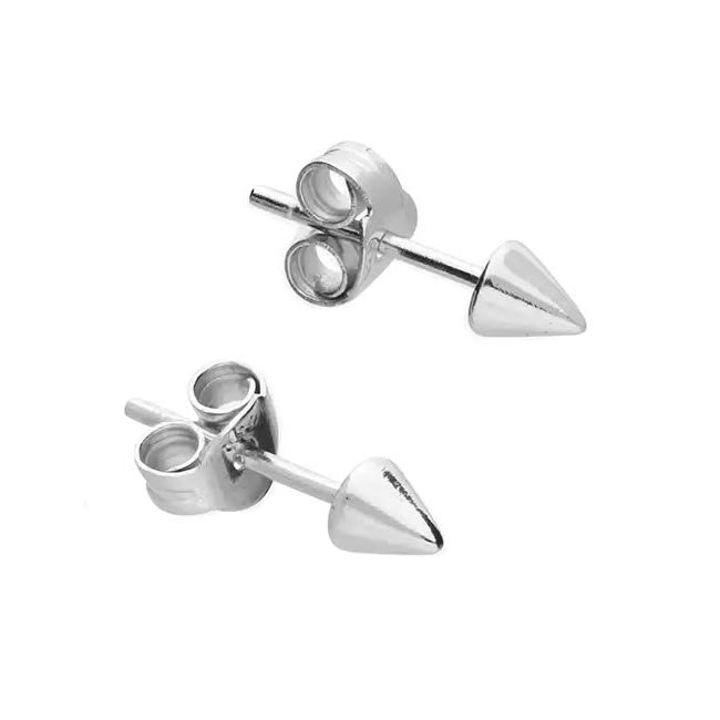 Sterling Silver Spike Stud Earrings