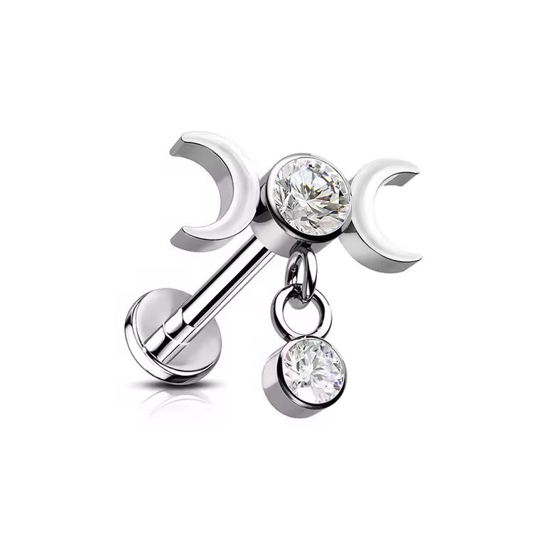 Triple Moon Labret Stud