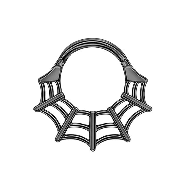 Black Spider Web Septum Ring