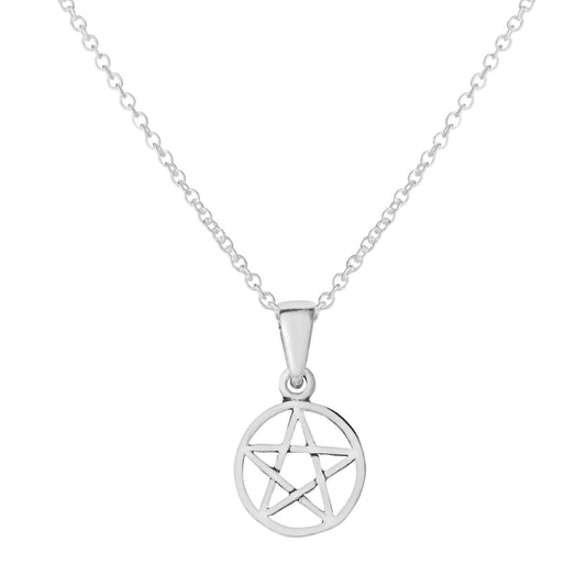 Sterling Silver Small Pentacle Pendant