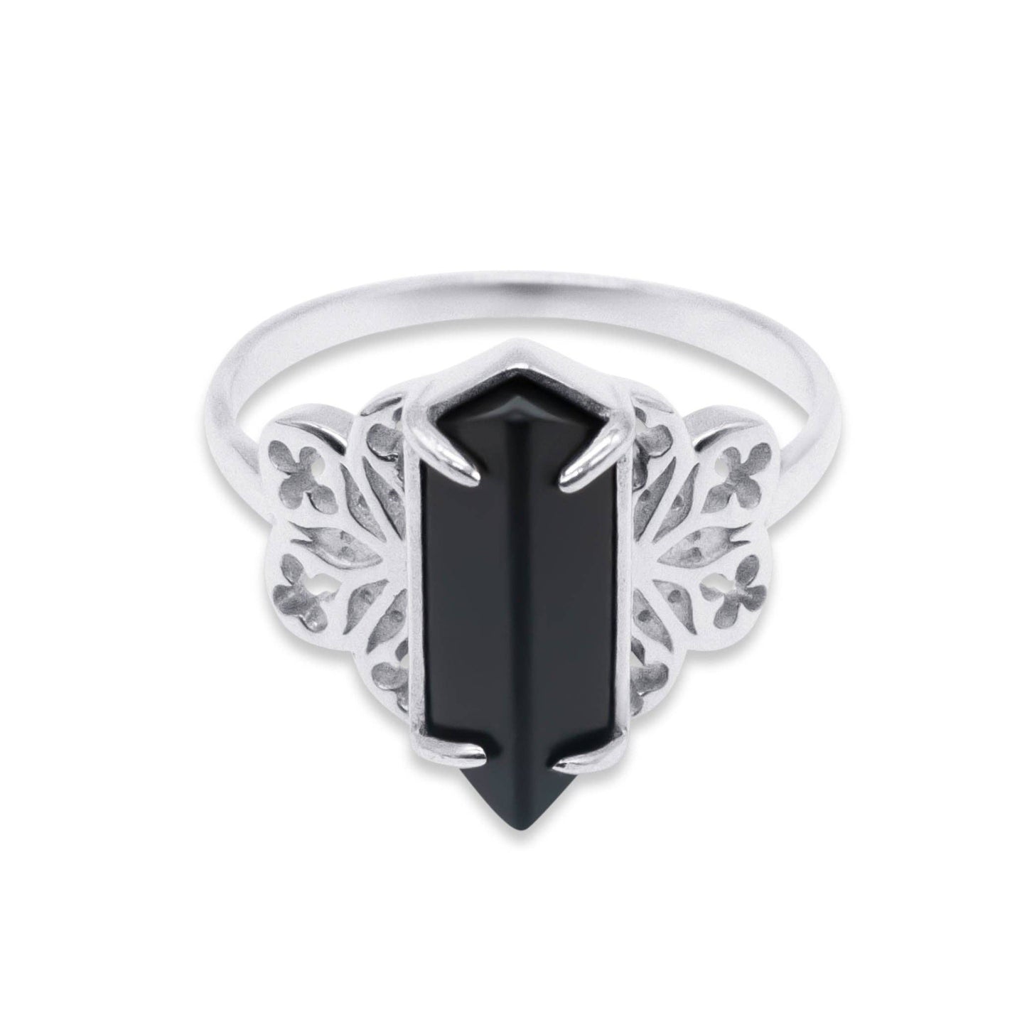 Repent Medieval Black Gemstone Ring