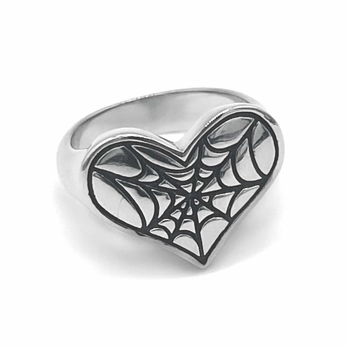 Cobweb Heart Ring
