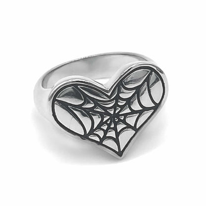 Cobweb Heart Ring