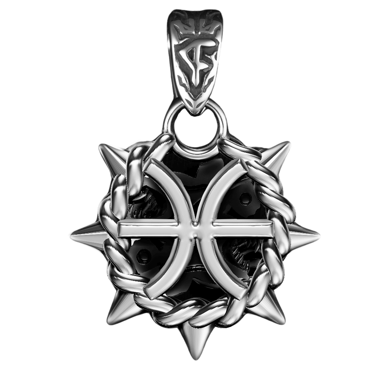 Pisces Zodiac Spike Necklace