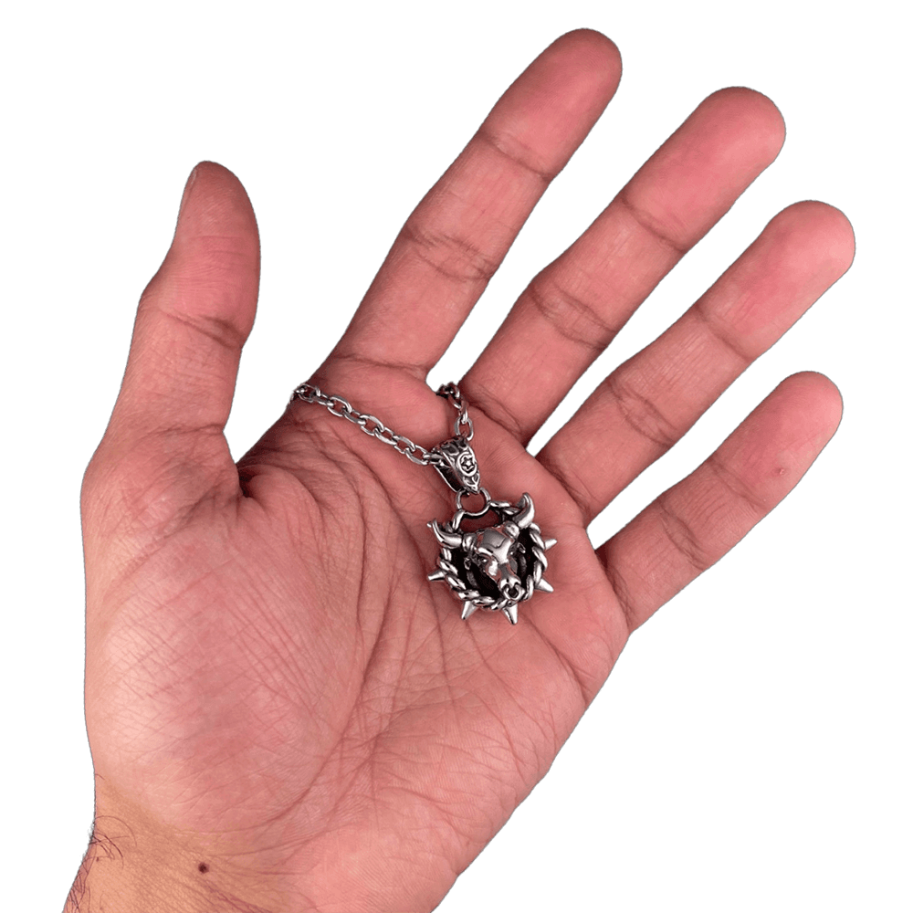 Taurus Zodiac Spike Necklace