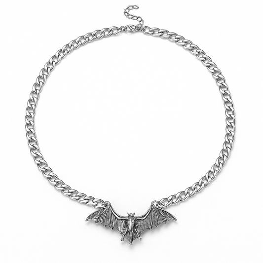 Nocturnal Bat Chain Choker Necklace