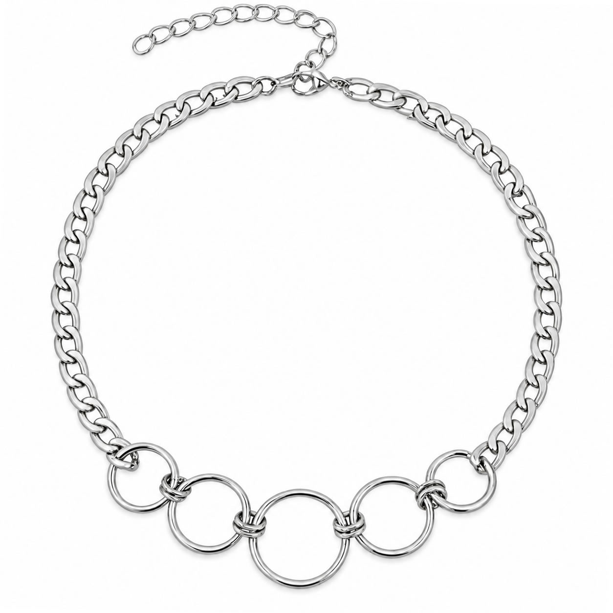 Five Ring Choker Necklace