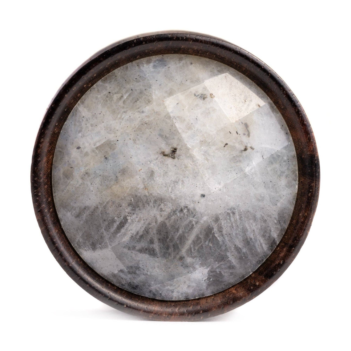 Labradorite Stone Ebony Wood Ear Plug / Gauge