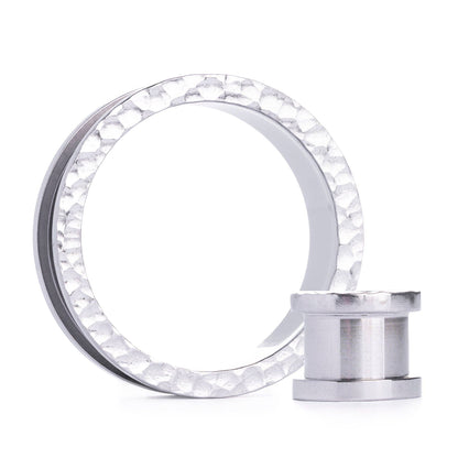 Hammered Screwback Ear Tunnel / Plug / Gauge