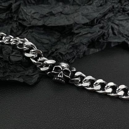 Curb with Skull Bracelet
