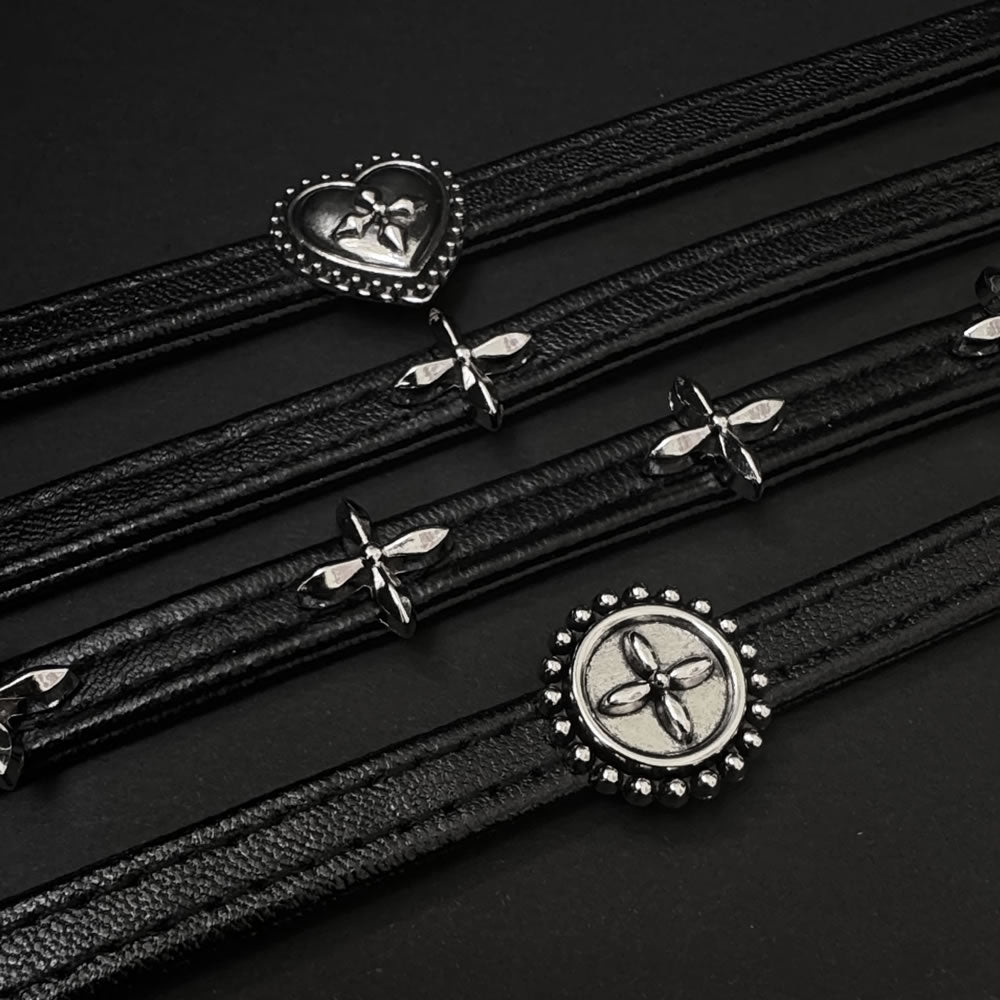 Revenant Single Cross Black Choker