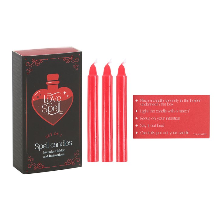Set of 3 Love Spell Candles
