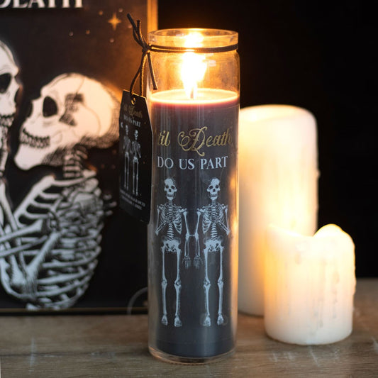 Til Death Gothic Amber Noir Tube Candle