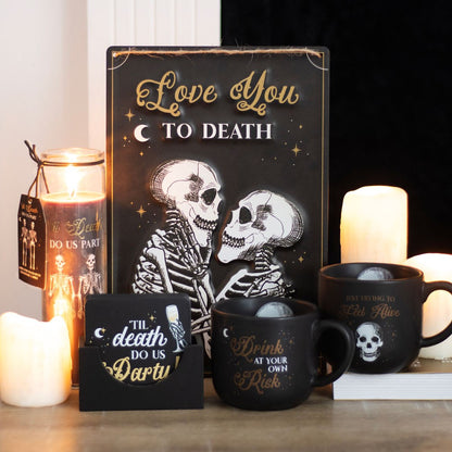 Til Death Gothic Amber Noir Tube Candle