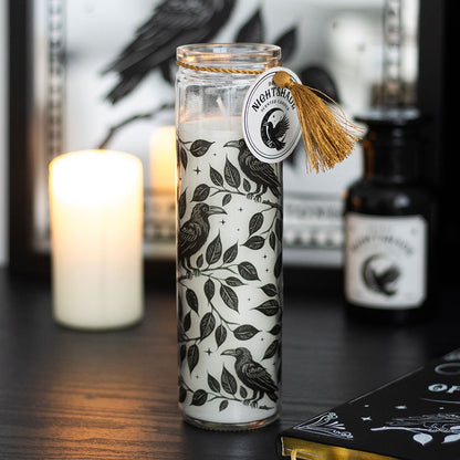 Gothic Raven Deadly Nightshade Tube Candle