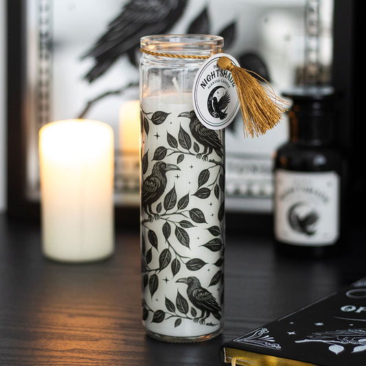 Gothic Raven Deadly Nightshade Tube Candle