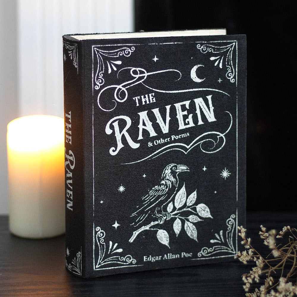 The Raven Book Shaped Wooden Storage Box