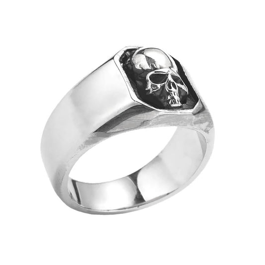 Stainless Steel Skull Signet Ring